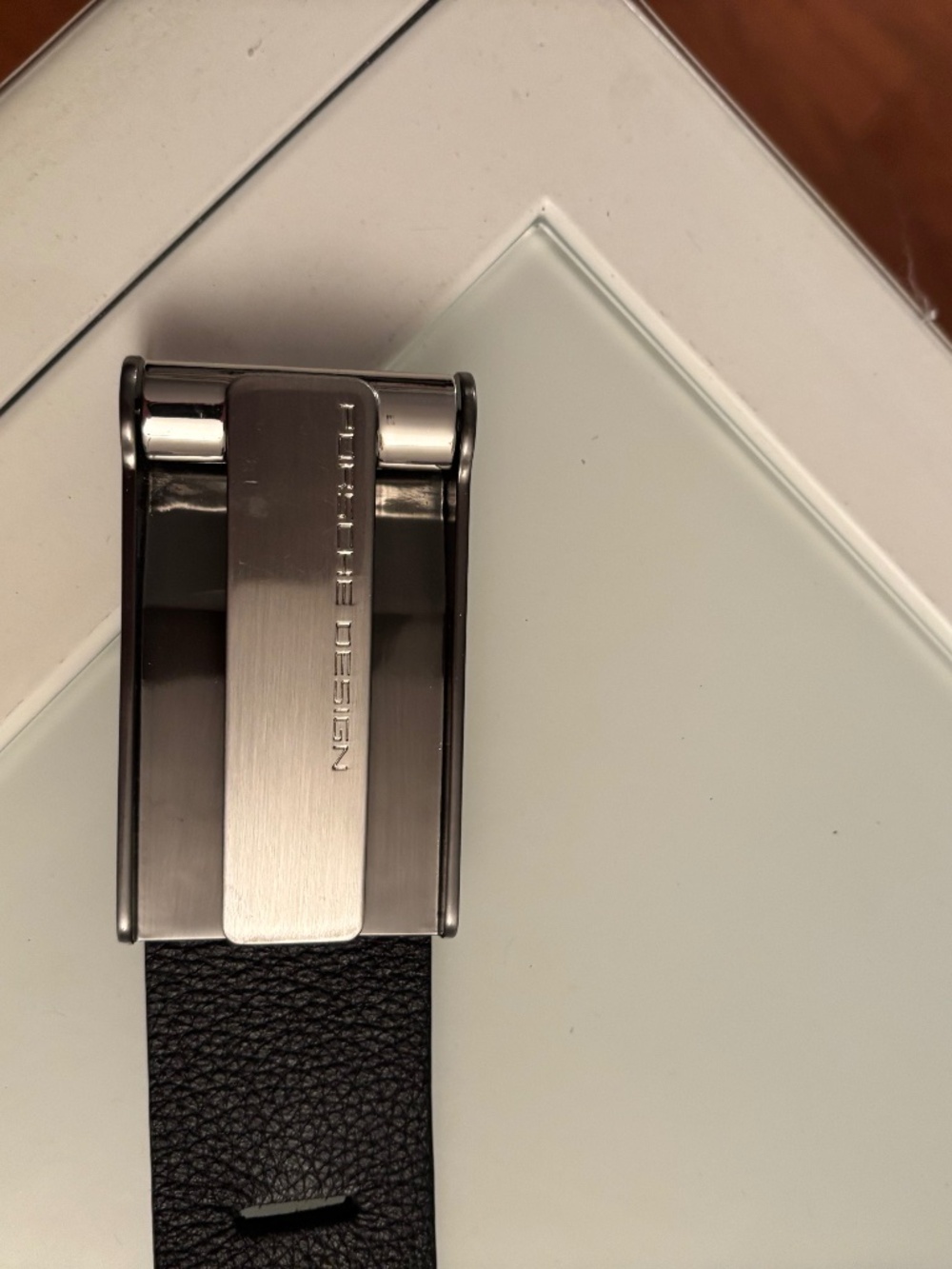 Porsche Design Men's Black Belt
